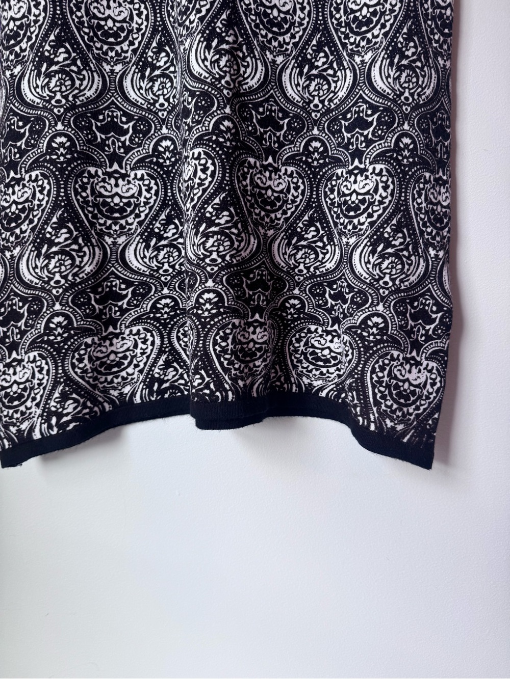 Allison Brittney Black and White Empire Waist Midi Dress - Picture 4 of 7